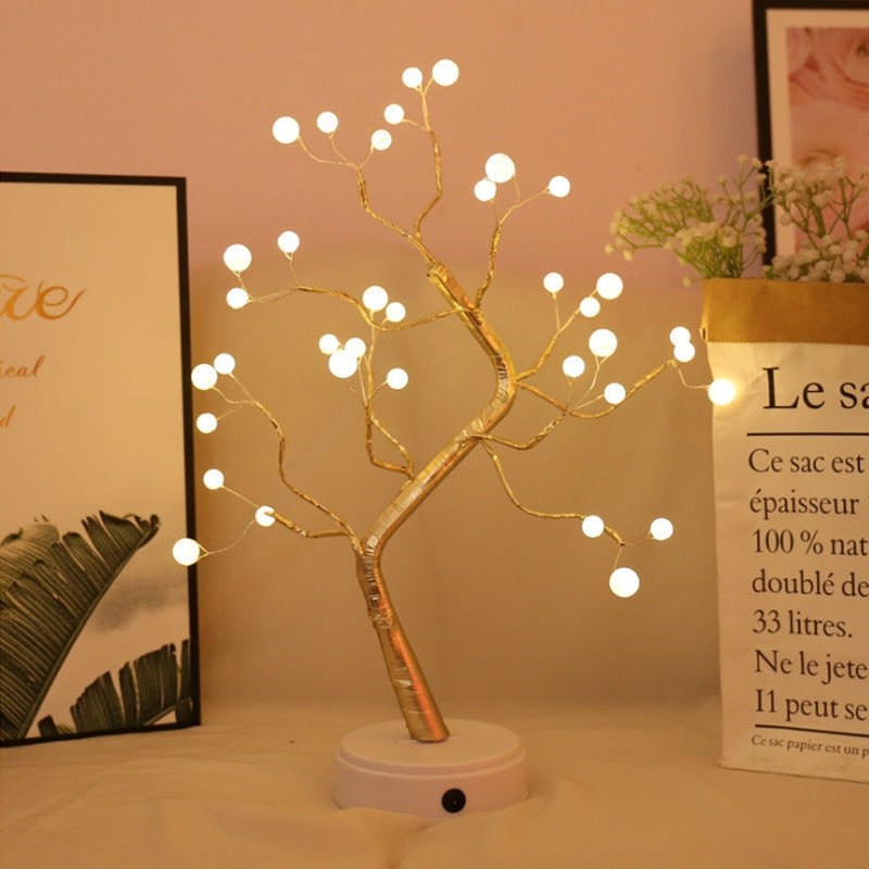 LED Copper Wire Tree Shape Night Lamp Table Light – Cool Products ...