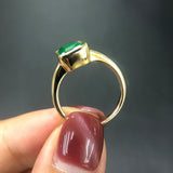 Party Emerald Rings For Women Vintage Trendy Gift