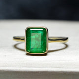 Party Emerald Rings For Women Vintage Trendy Gift