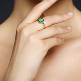 Party Emerald Rings For Women Vintage Trendy Gift