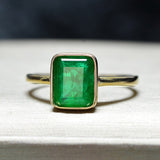 Party Emerald Rings For Women Vintage Trendy Gift