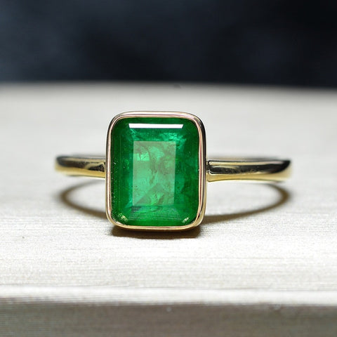 Party Emerald Rings For Women Vintage Trendy Gift
