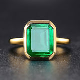 Party Emerald Rings For Women Vintage Trendy Gift