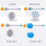 5 In 1 Electric Massage Scrubber For Bathroom Body Shower Spa Brush Electric