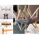 Wooden Winder Holder Umbrella Fiber String Wool Swift Yarn Thread Knitting Tools