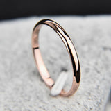 TITANIUM STEEL & ROSE GOLD SIMPLE WEDDING RING