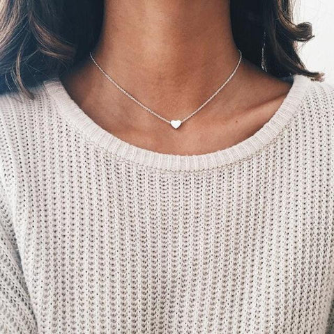 Heart shaped choker necklace cheap